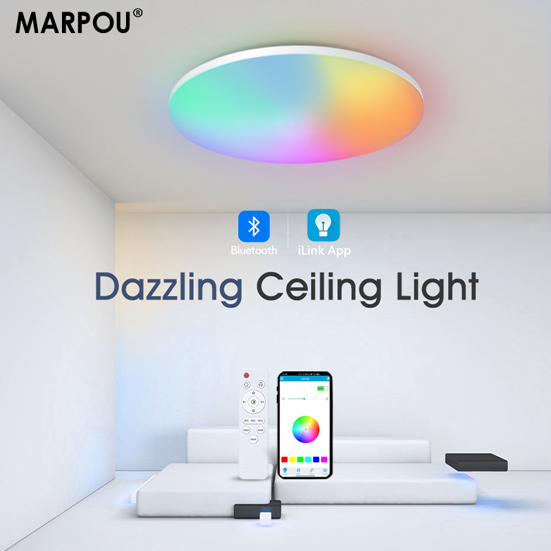 Home Decor App Free - MARPOU-Plafonnier RVB Coloré pour Décoration de