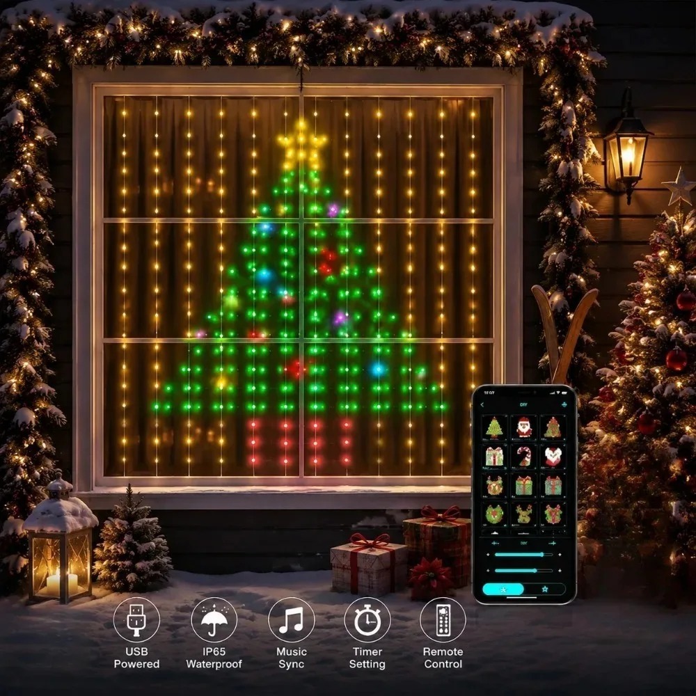 Home Decor App Free - Rideaux lumineux à pixels LED, contrôle