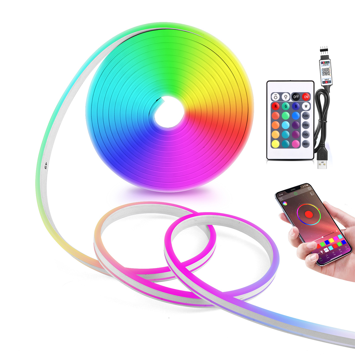 Home Decor App Free - Bande lumineuse LED néon RGB USB