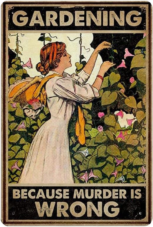 Home Decor Garden Ideas - Panneau en métal vintage amusant «