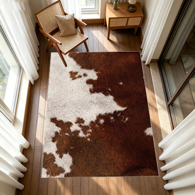 Cowhide Rug Faux - Tapis d'intérieur en simili peau de
