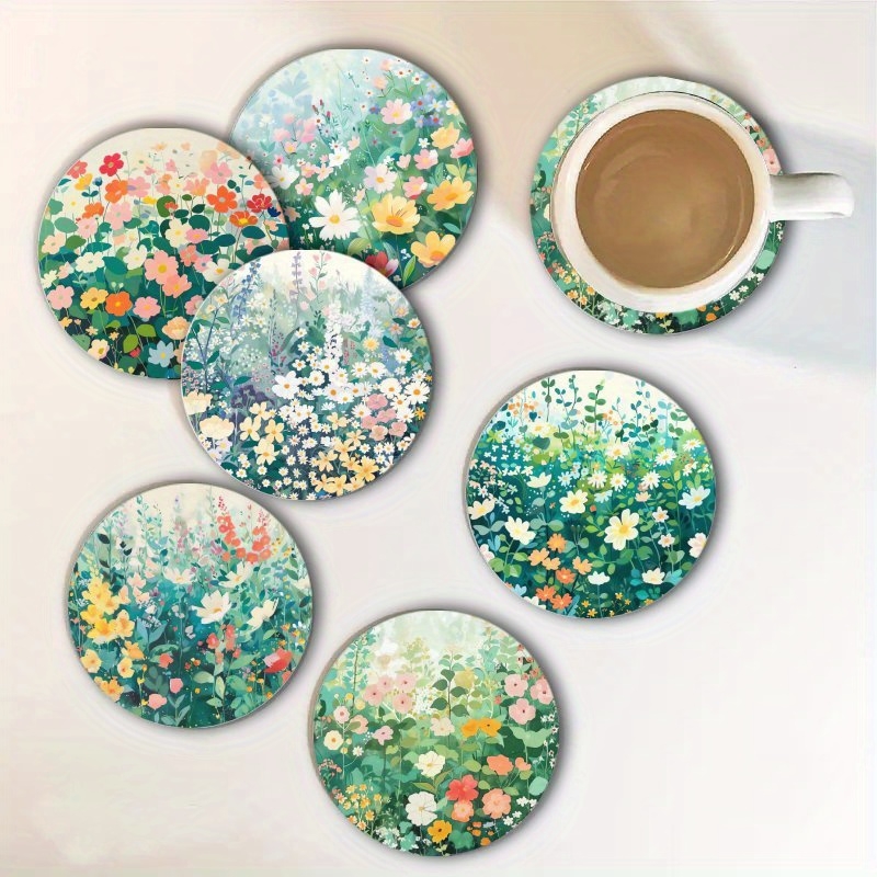 Home Decor Garden Ideas - Sous-verre en bois 2D motif jardin