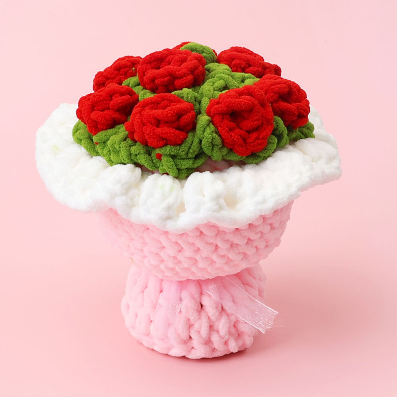 Yarn Home Decor - Bouquet cadeau de saint-valentin, produit fini,