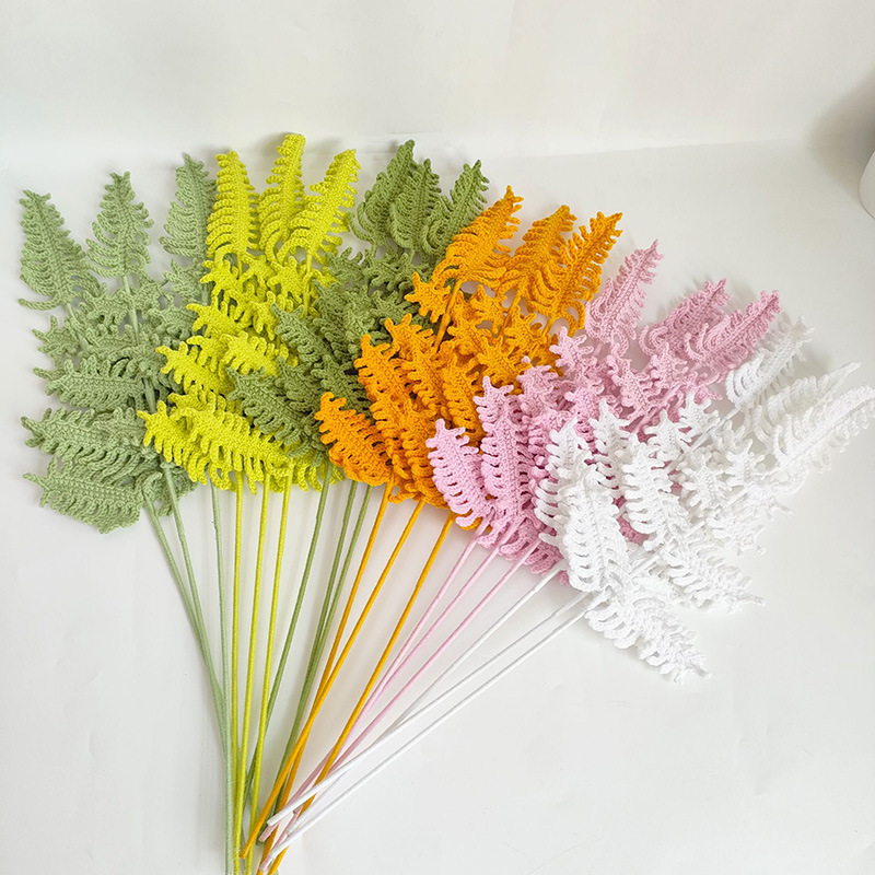 Yarn Home Decor - Bouquet de Fleurs avec Feuilles de