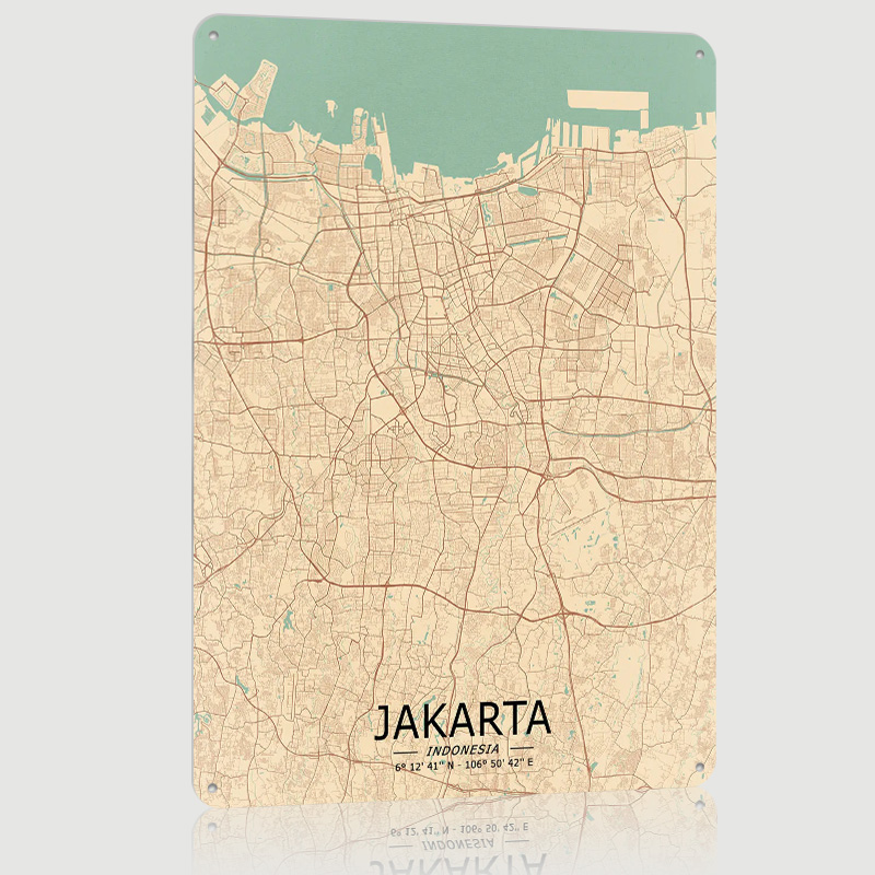 Affiche imprimée de carte Vint - Home Decor Jakarta avis et prix