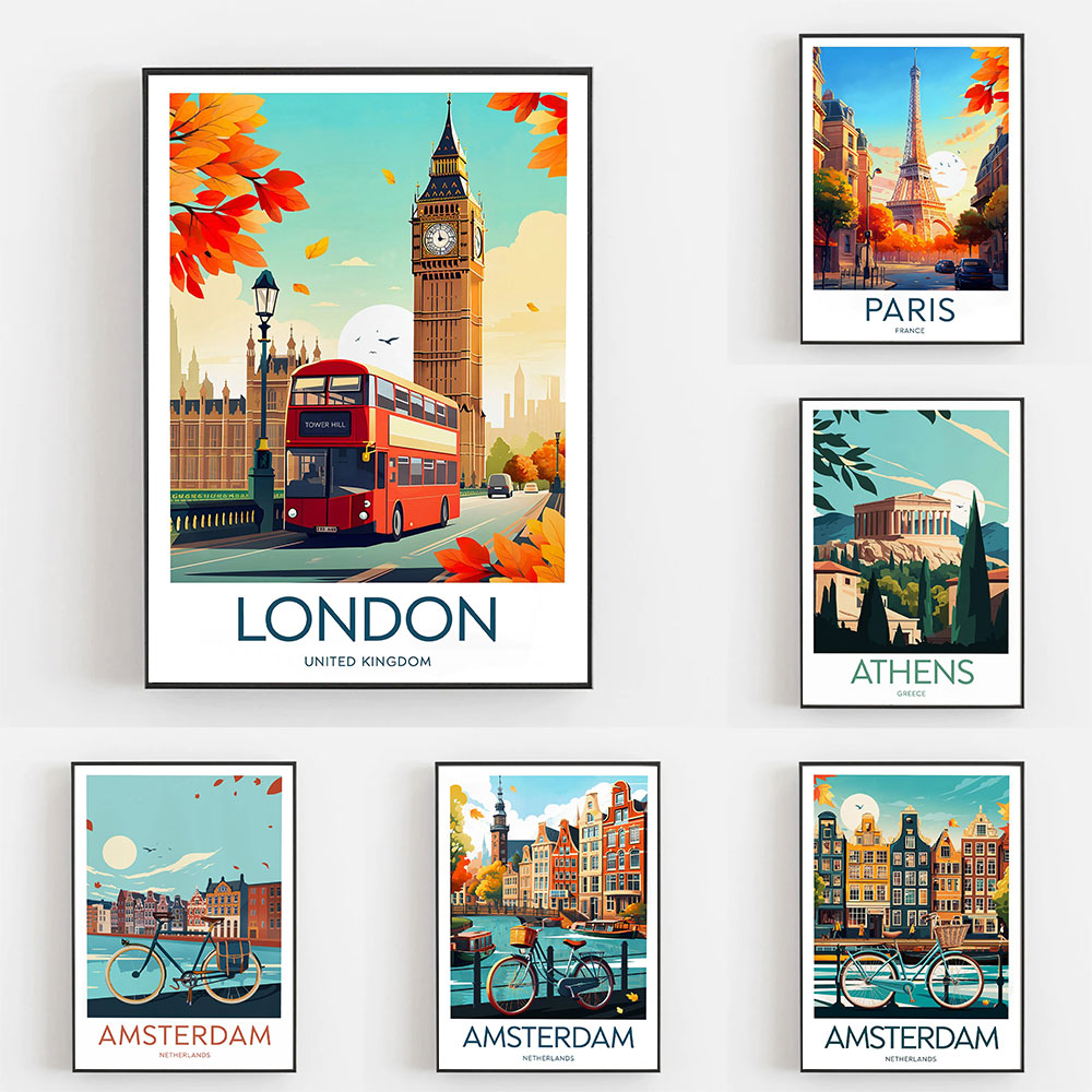 Affiches de voyage Amsterdam P - Home Decor Netherlands avis et prix