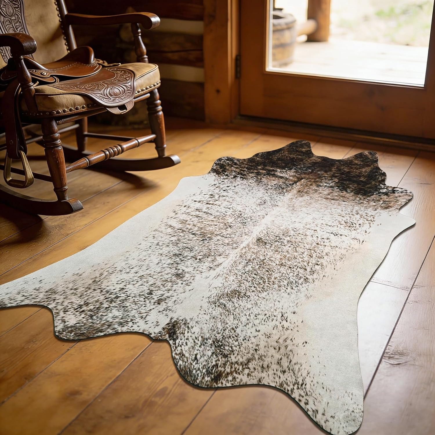 Tapis de salon doux et moelleu - Cowhide Rug Faux avis et prix