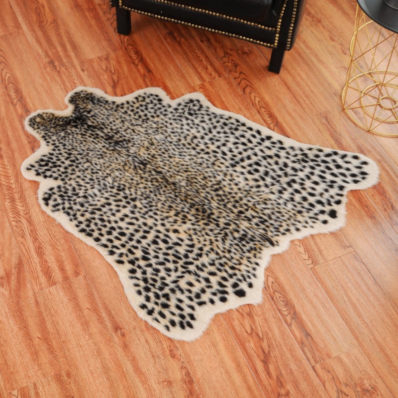 Tapis imprimé léopard et vache - Cowhide Rug Faux avis et prix