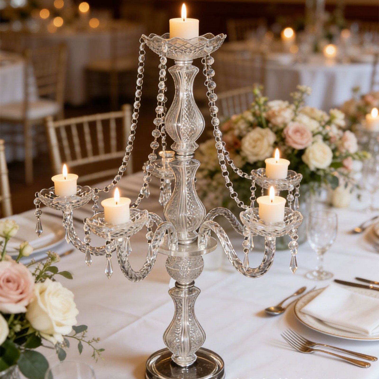 Candélabre en cristal élégant  - Home Decor Luxury avis et prix