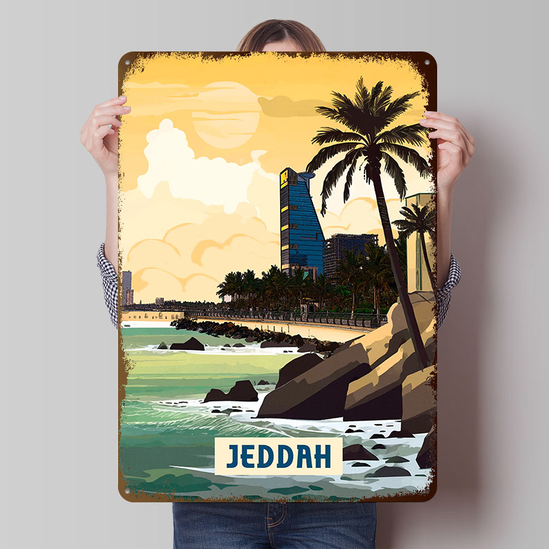 Affiche de Djeddah, Plaques Mé - Home Decor Jeddah avis et prix