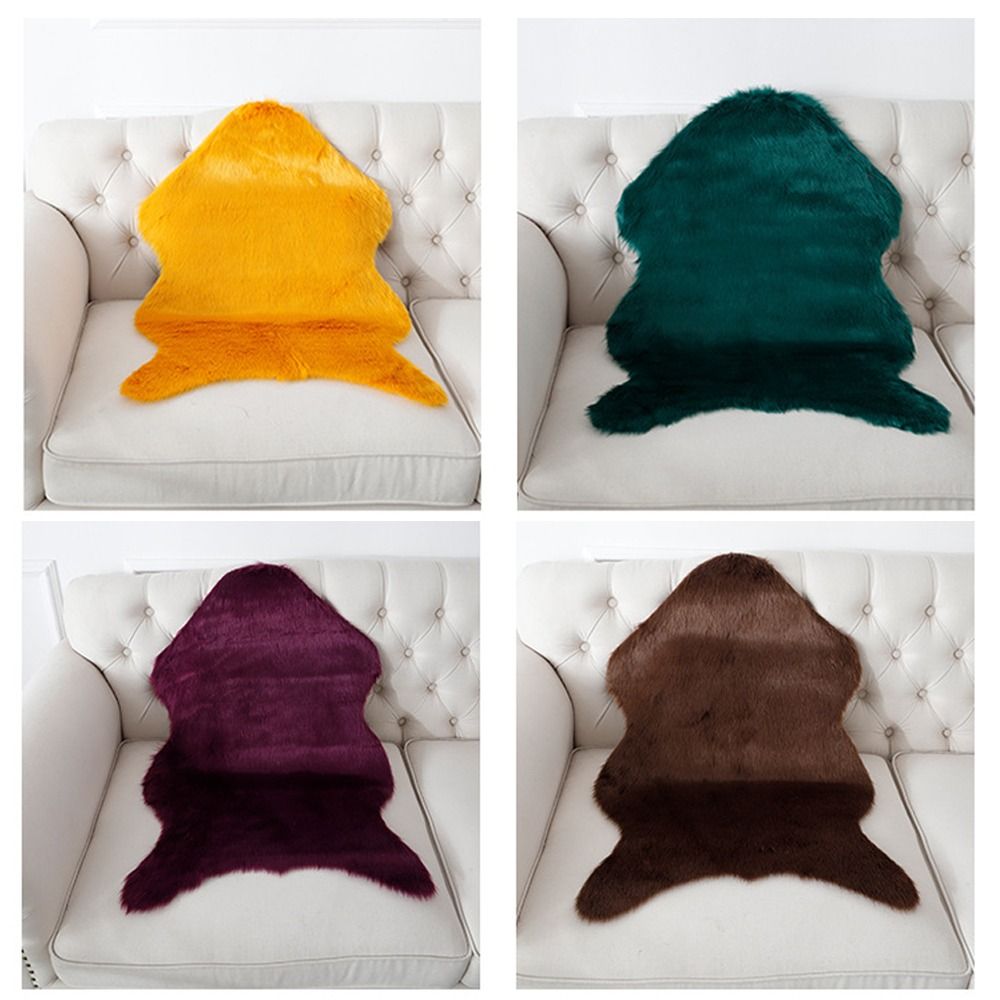 Tapis en peluche doux en peau  - Cowhide Rug Faux avis et prix