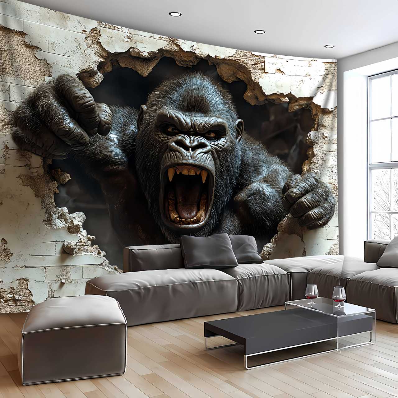 Tapisserie murale gorille dyna - Home Decor Under 100 avis et prix