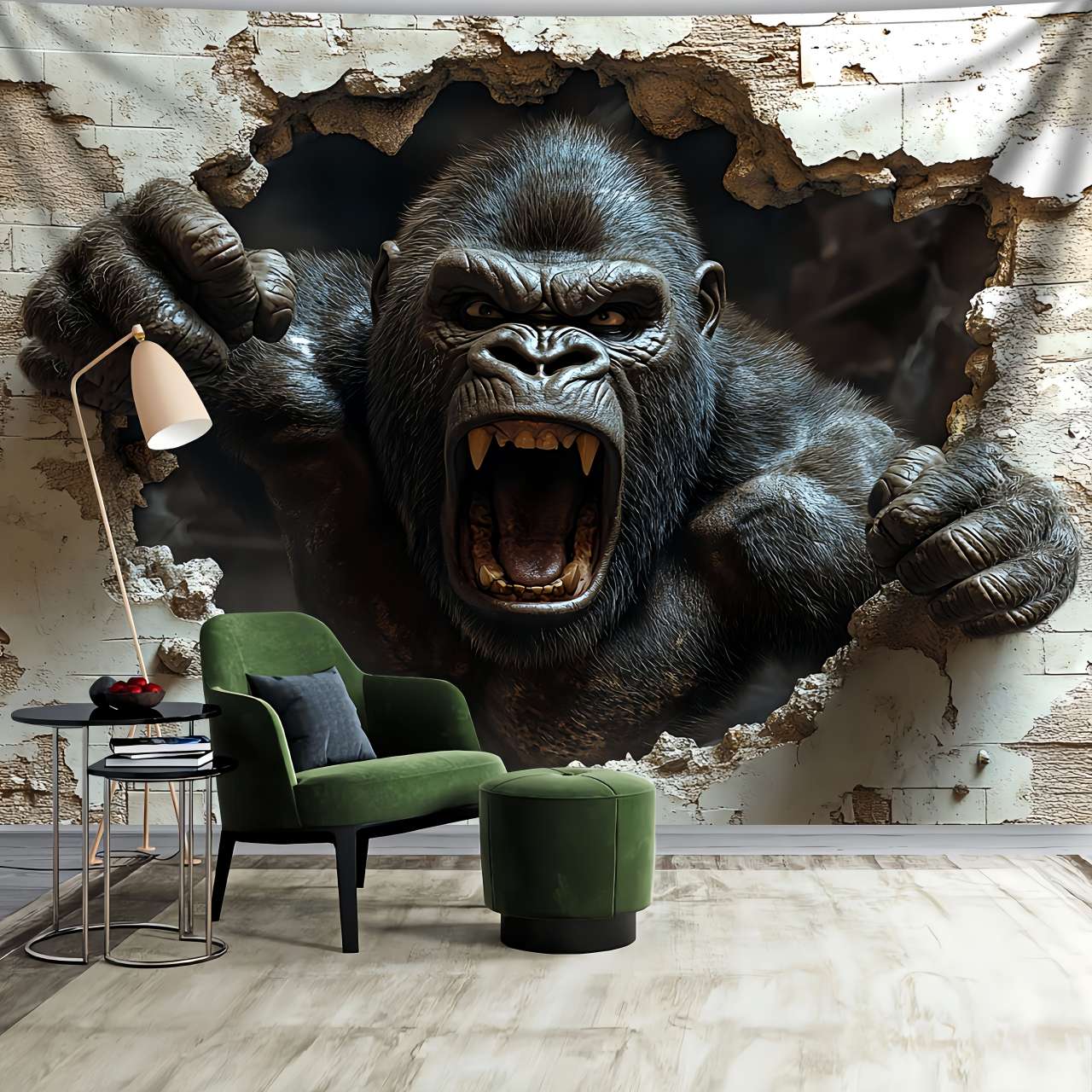 Tapisserie murale gorille dyna - Home Decor Under 100 avis et prix